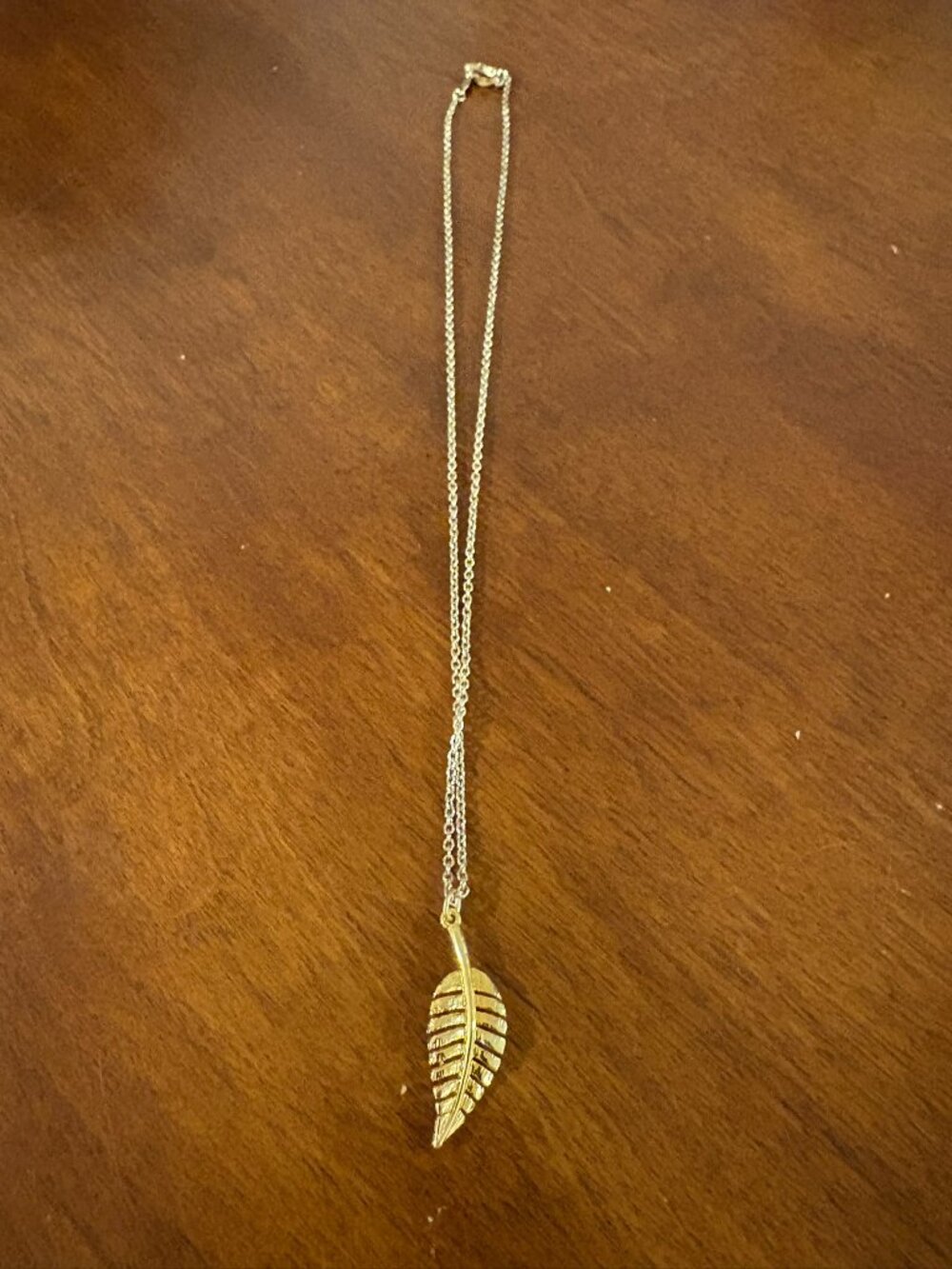 Leila Jewelry Gold Leaf Pendant Necklace